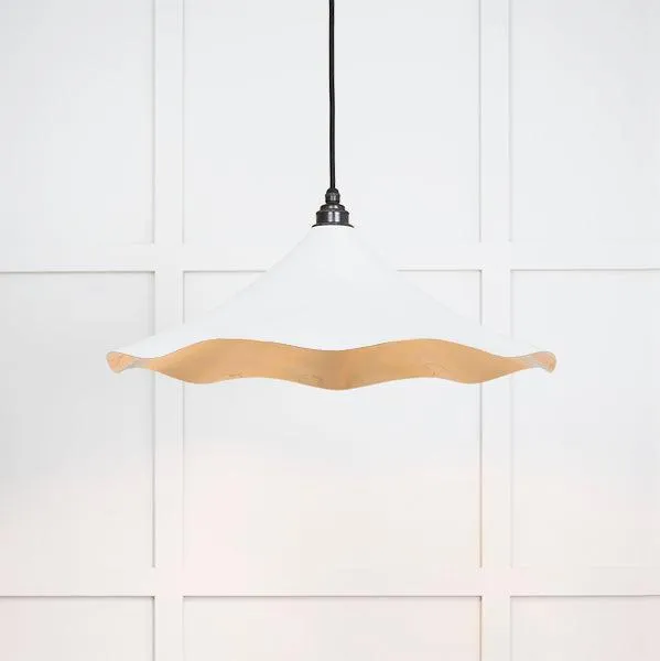 Smooth Brass Flora Pendant in Flock | From The Anvil