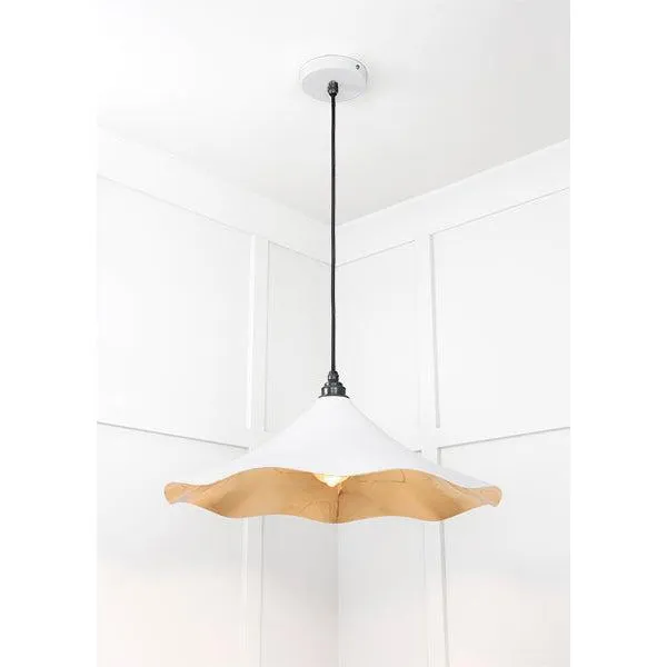 Smooth Brass Flora Pendant in Flock | From The Anvil