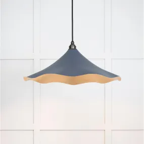 Smooth Brass Flora Pendant in Slate