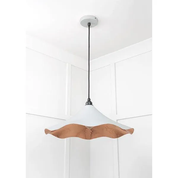 Smooth Copper Flora Pendant in Birch | From The Anvil