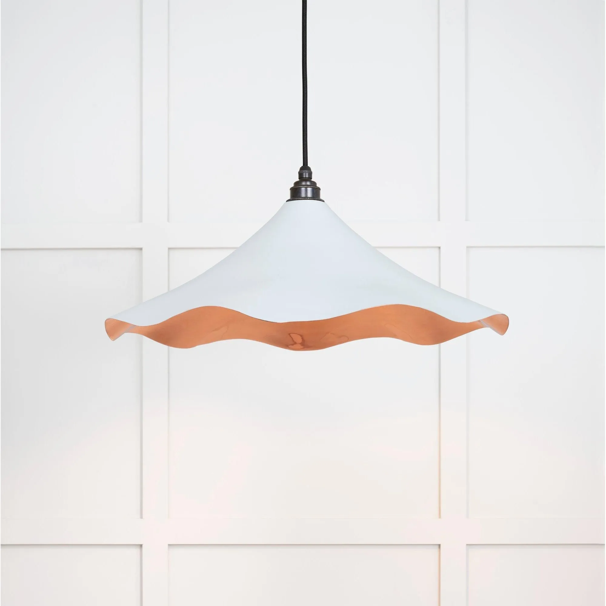Smooth Copper Flora Pendant in Birch | From The Anvil