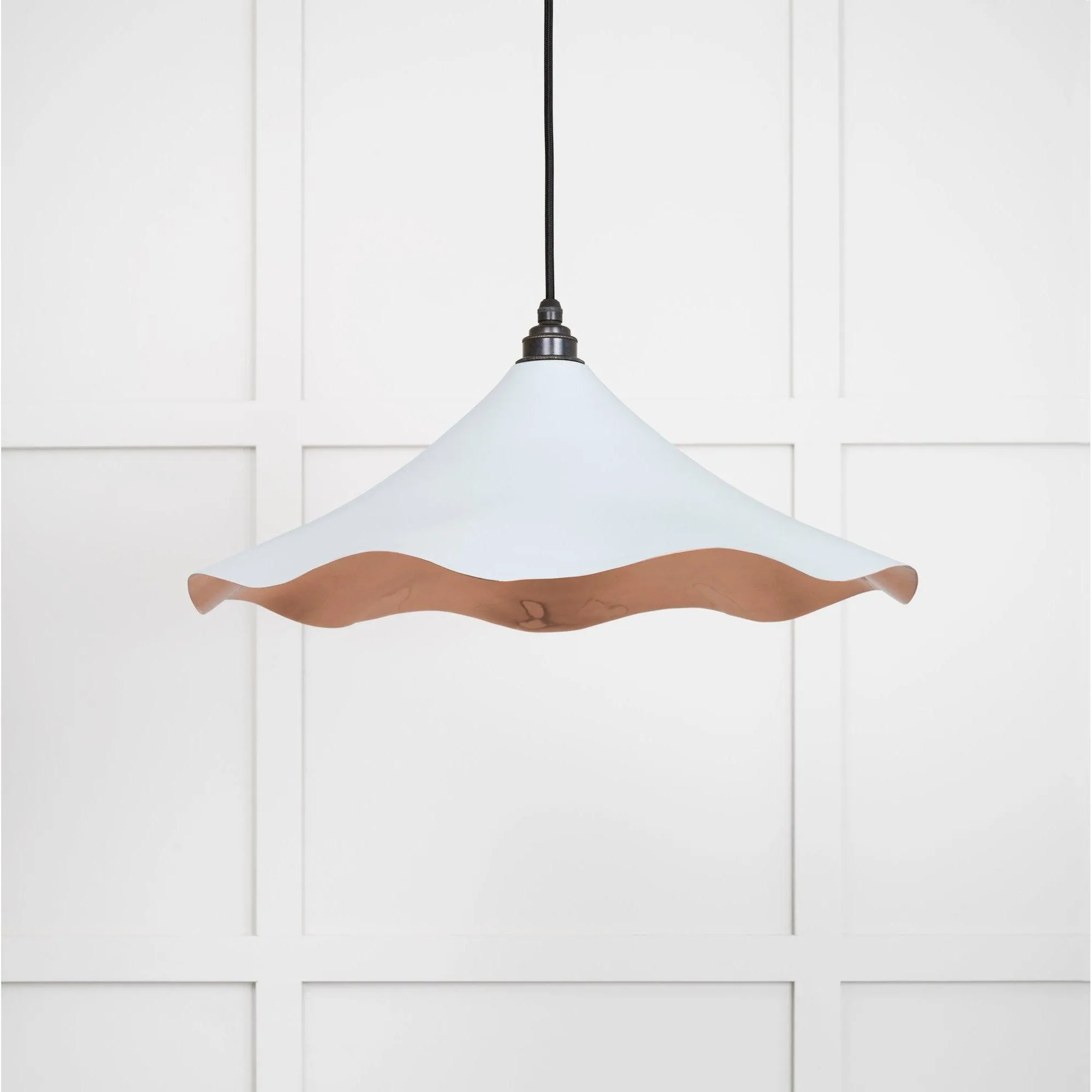 Smooth Copper Flora Pendant in Birch | From The Anvil