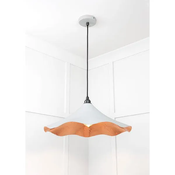 Smooth Copper Flora Pendant in Birch | From The Anvil
