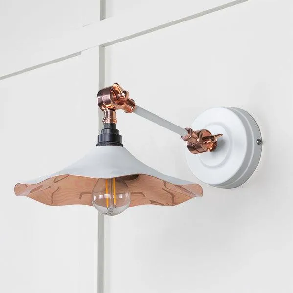 Smooth Copper Flora Wall Light in Flock | From The Anvil