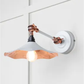 Smooth Copper Flora Wall Light in Flock | From The Anvil