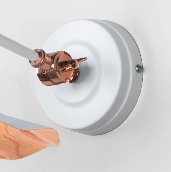 Smooth Copper Flora Wall Light in Flock | From The Anvil