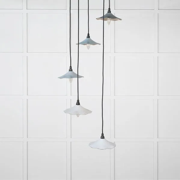 Smooth Nickel Flora Cluster Pendant in Birch | From The Anvil
