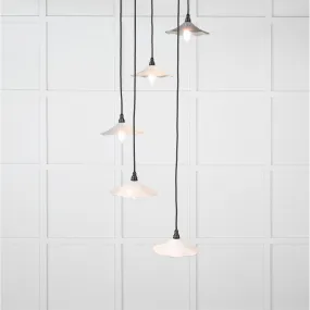 Smooth Nickel Flora Cluster Pendant in Birch | From The Anvil