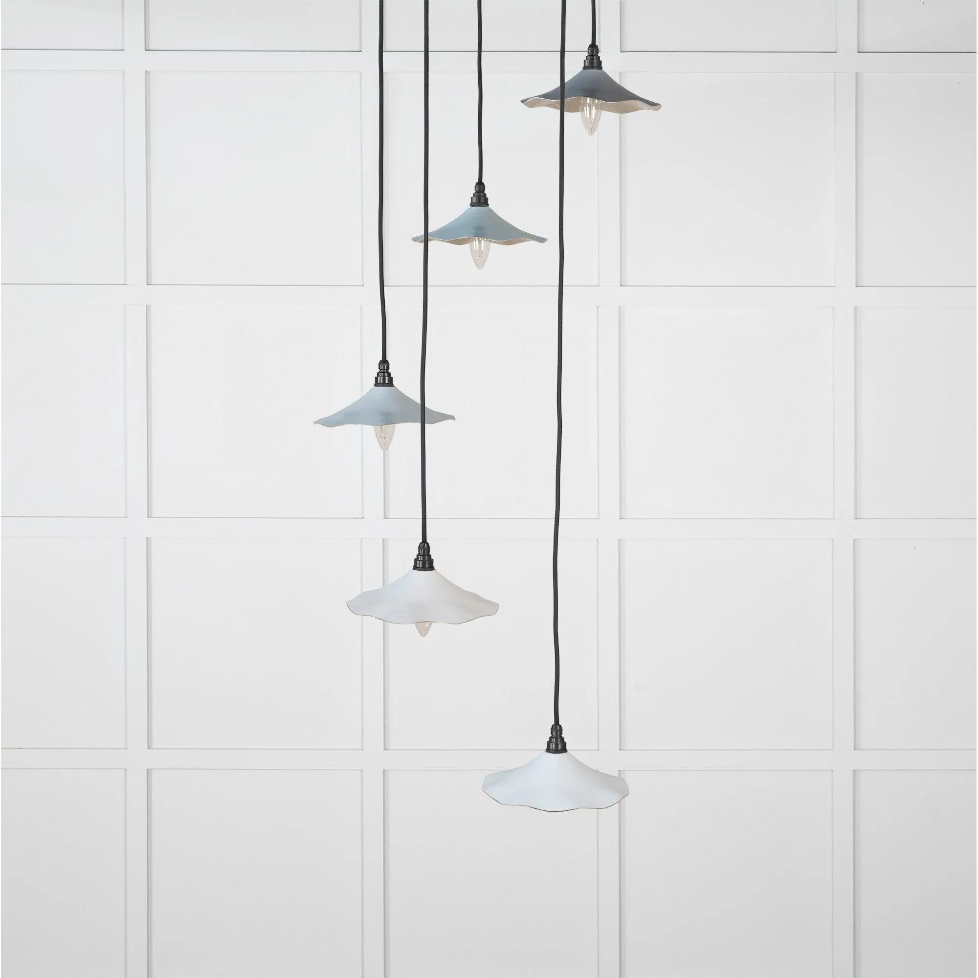 Smooth Nickel Flora Cluster Pendant in Birch | From The Anvil
