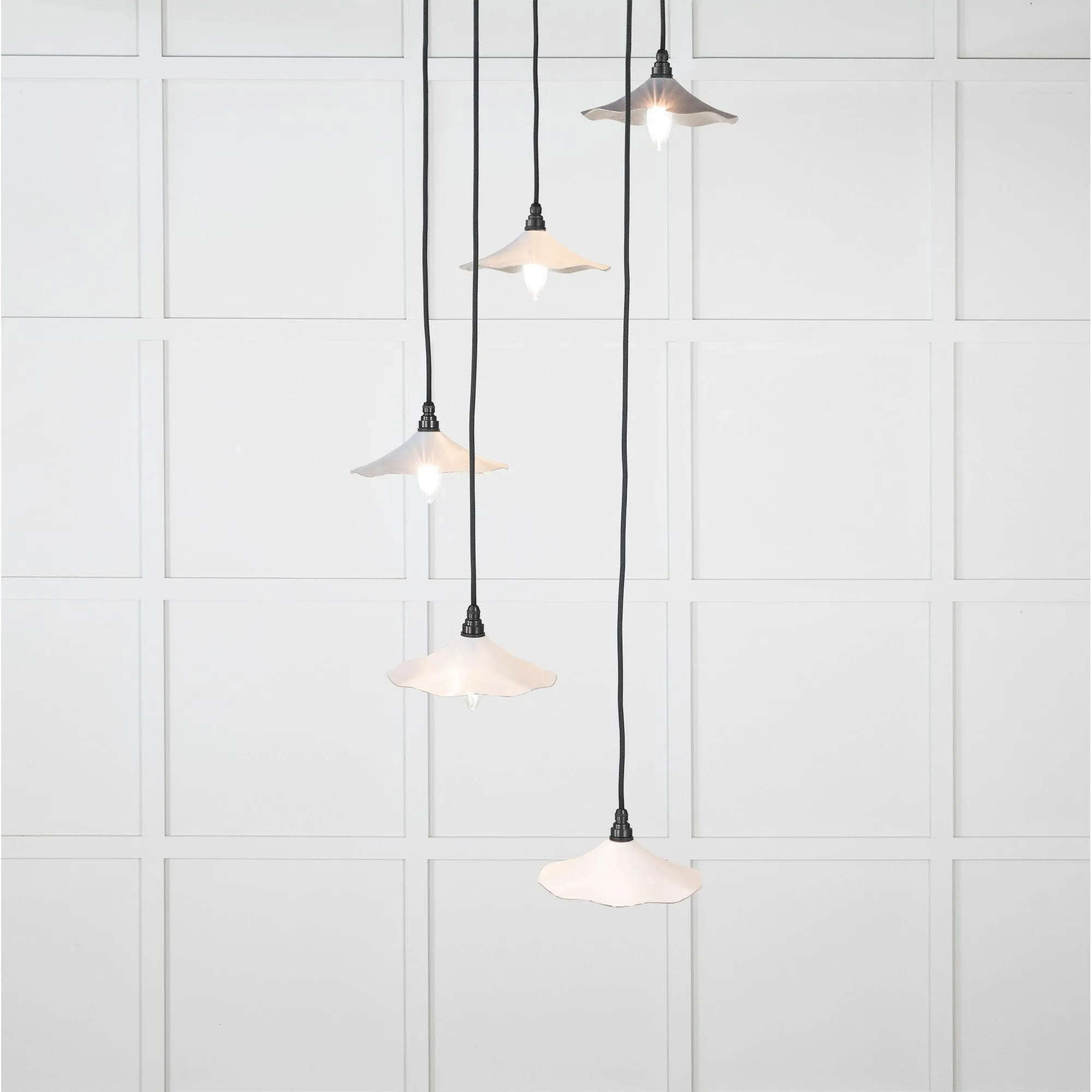 Smooth Nickel Flora Cluster Pendant in Birch | From The Anvil