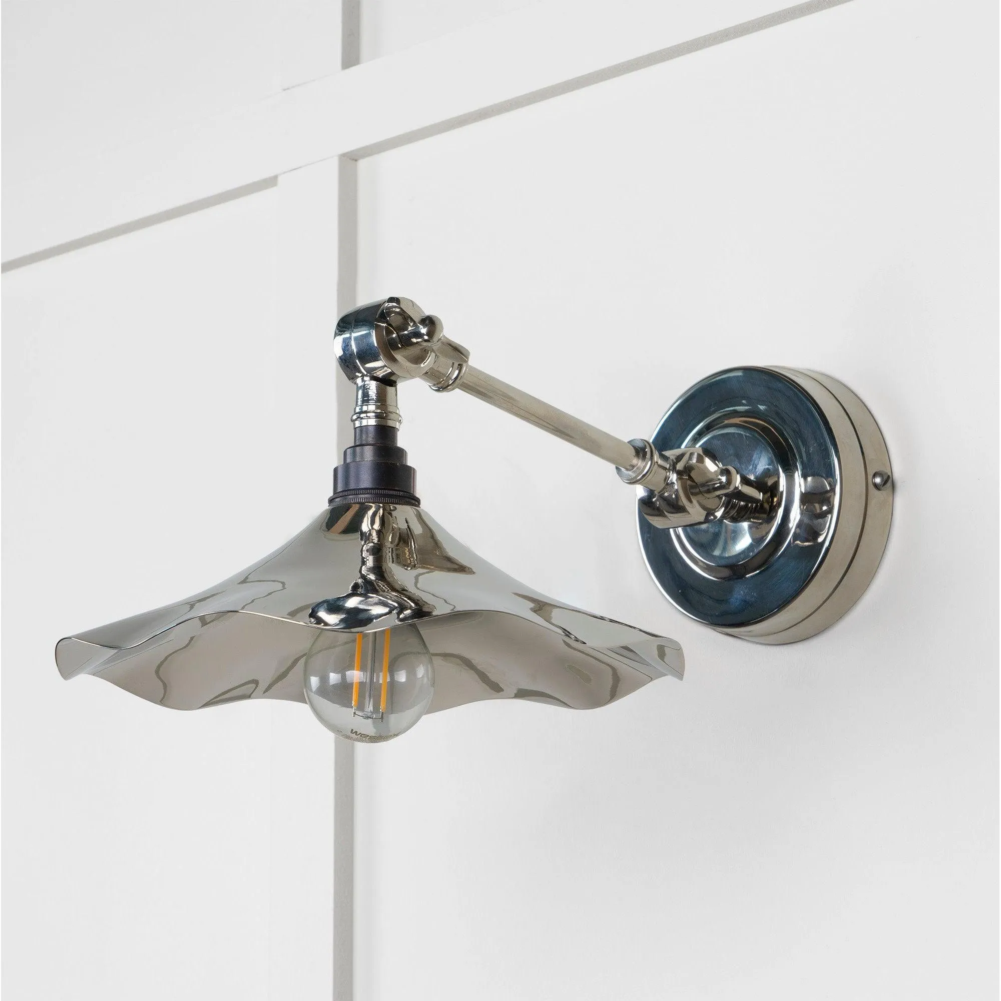 Smooth Nickel Flora Wall Light | From The Anvil