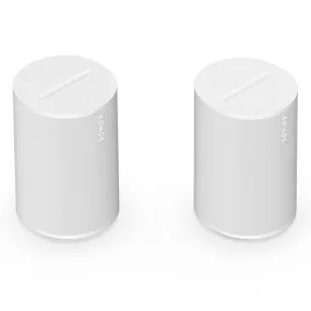 Sonos Era 100 Voice-Controlled Wireless Smart Speakers with Bluetooth, Trueplay Acoustic Tuning Technology, & Amazon Alexa Built-In - Pair (White)