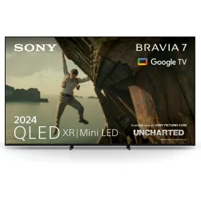 Sony K75XR70PU 75" QLED 4K Mini LED Smart TV, 4K Ultra HD, Black, C Rated
