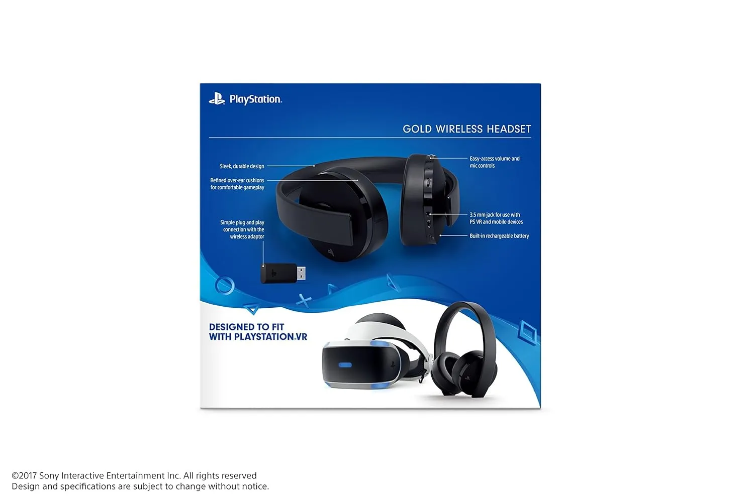 Sony PlayStation Gold Wireless Headset - PlayStation 4 USED 8/10