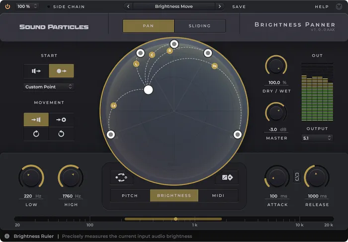 Sound Particles Brightness Panner Academic (Download)