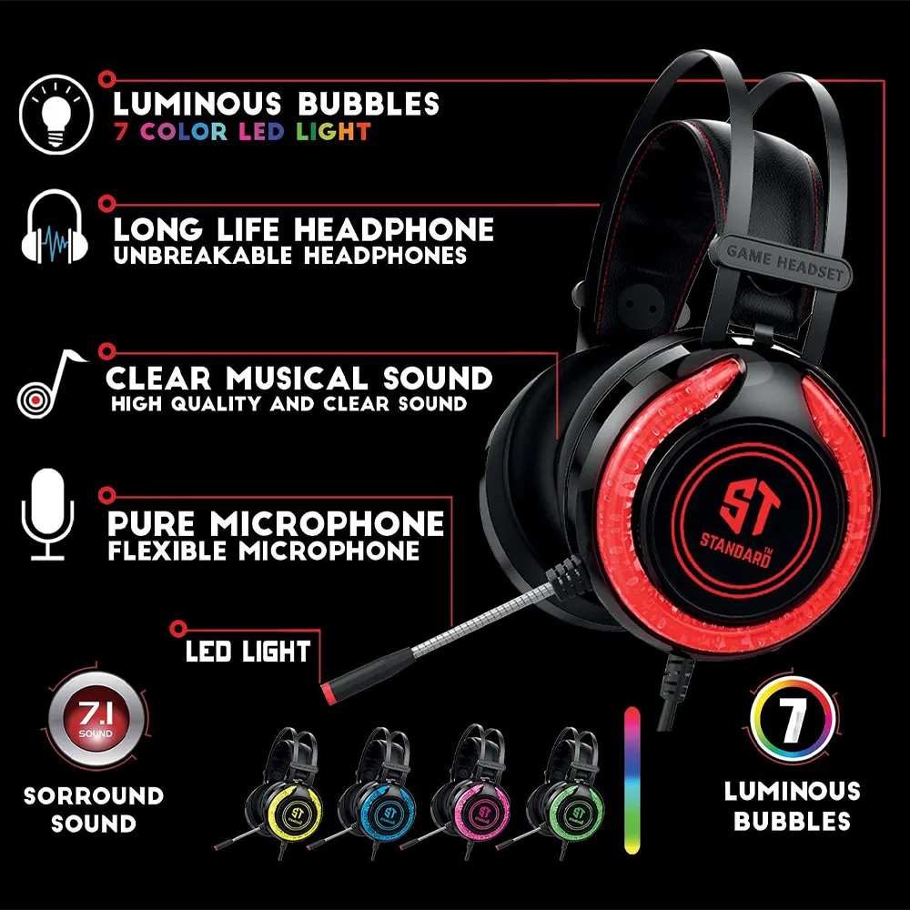 ST-Standard GM-06 Stereo Gaming Headset 7.1 Surround Sound