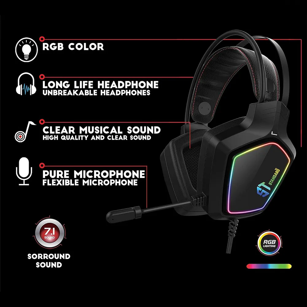 ST-Standard GM-08 Stereo Gaming Headset 7.1 Surround Sound