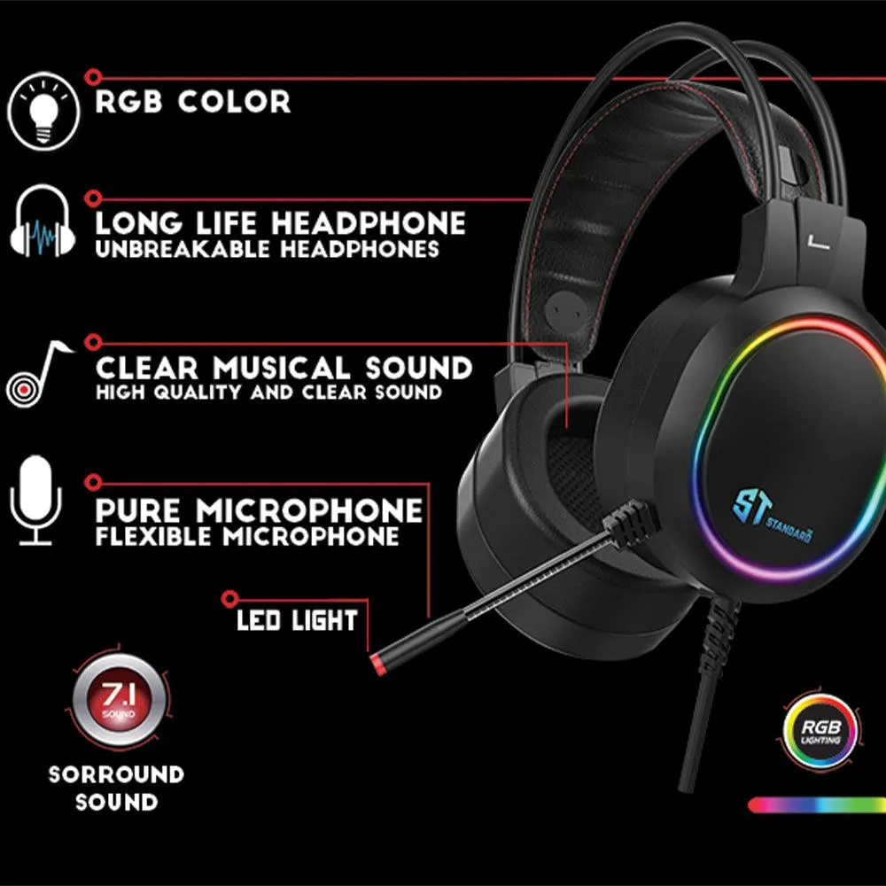 ST-Standard GM-09 Stereo Gaming Headset 7.1 Surround Sound