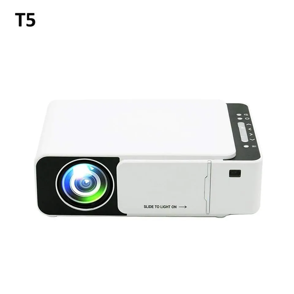 T5 Portable LED 1080P Video HD Projector 100 ANSI Lumens 800*400 Wi-Fi Ready With HDMI, VGA, AV, USB, SD Card