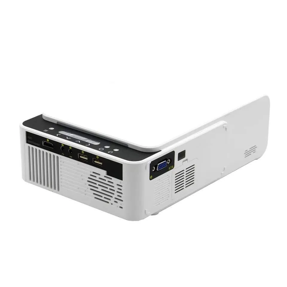 T5 Portable LED 1080P Video HD Projector 100 ANSI Lumens 800*400 Wi-Fi Ready With HDMI, VGA, AV, USB, SD Card