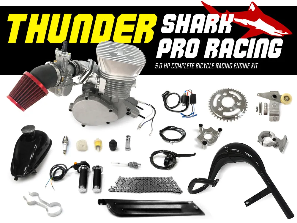 High-Performance Thunder Shark Pro 66cc/80cc Bicycle Engine Kit - 5.0 HP Racing Edition