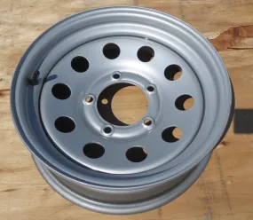 Trailer Steel Silver Mod 15" X 5" Wide 5 LUG Rim on 5 1/2 Wheel 5x 5.5 AG Hub