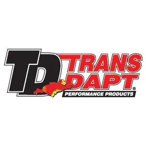 Trans-Dapt Bolt-On Transmission Crossmember - 3 in Drop - 26 in to 36 in Frame Rail Width - Rubber Pad - Black Paint 4559