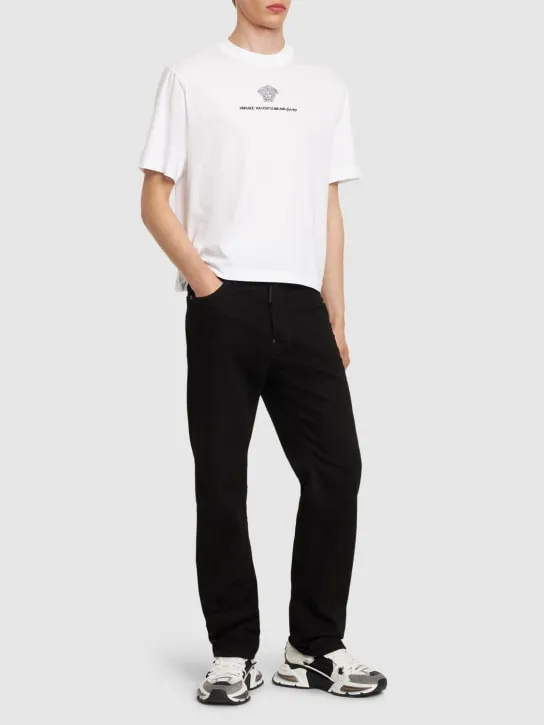 Versace   Compact cotton jersey t-shirt 