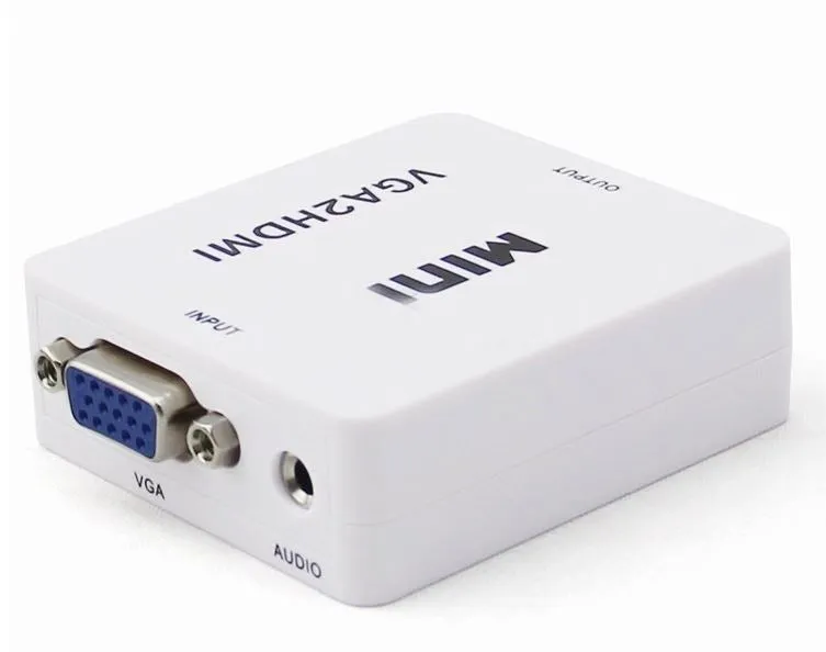VGA to HDMI HD Video Converter Adapter Switch Box Portable Flexible Plug Play