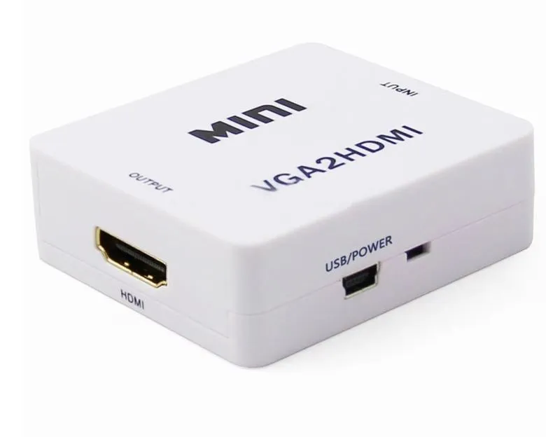 VGA to HDMI HD Video Converter Adapter Switch Box Portable Flexible Plug Play