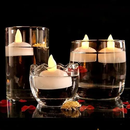 Water Sensor Floating Diyas Smokeless Flameless Candles Led Tea Light Waterproof Decorative Candle for Home Decor Table Festival Diwali Decoration Item.(Pack of 6)