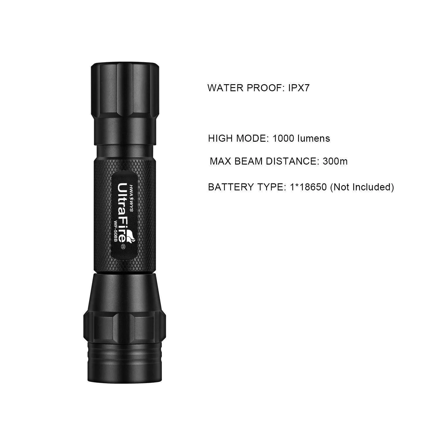 WF-508B Tactical Zoom Flashlight