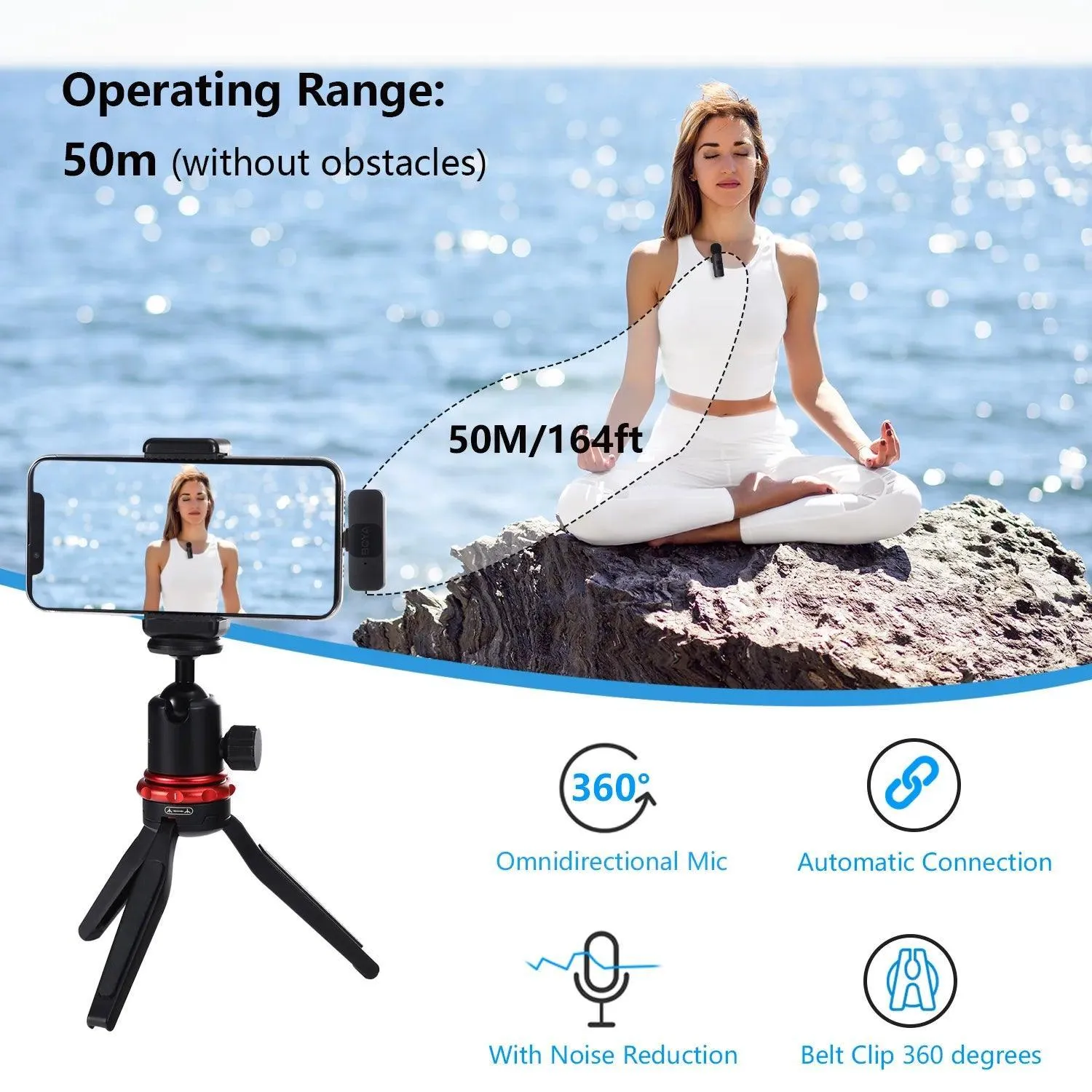 Wireless Lavalier Mic Kit: Professional Sound for iOS/Android