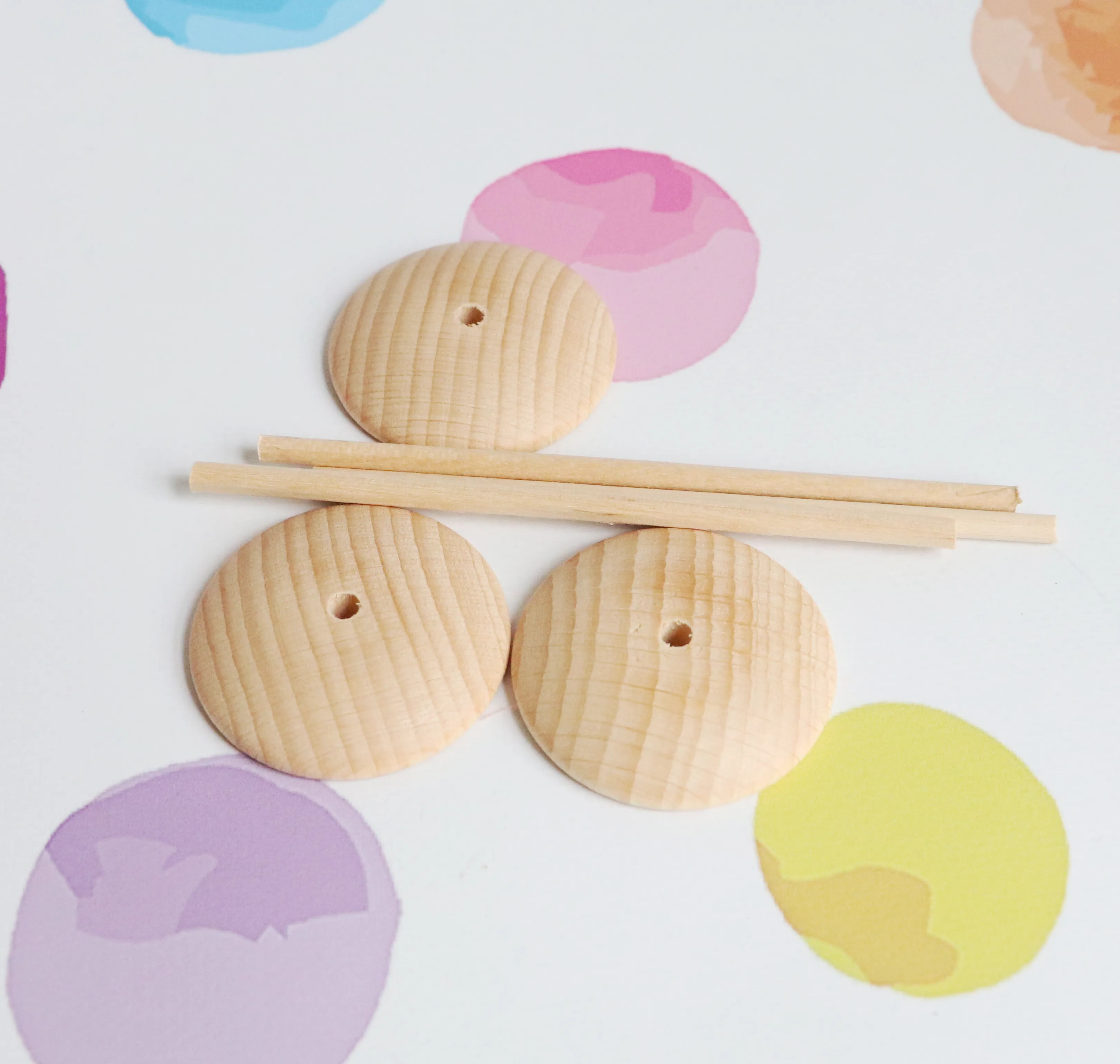 Wooden stands for mini mannequins
