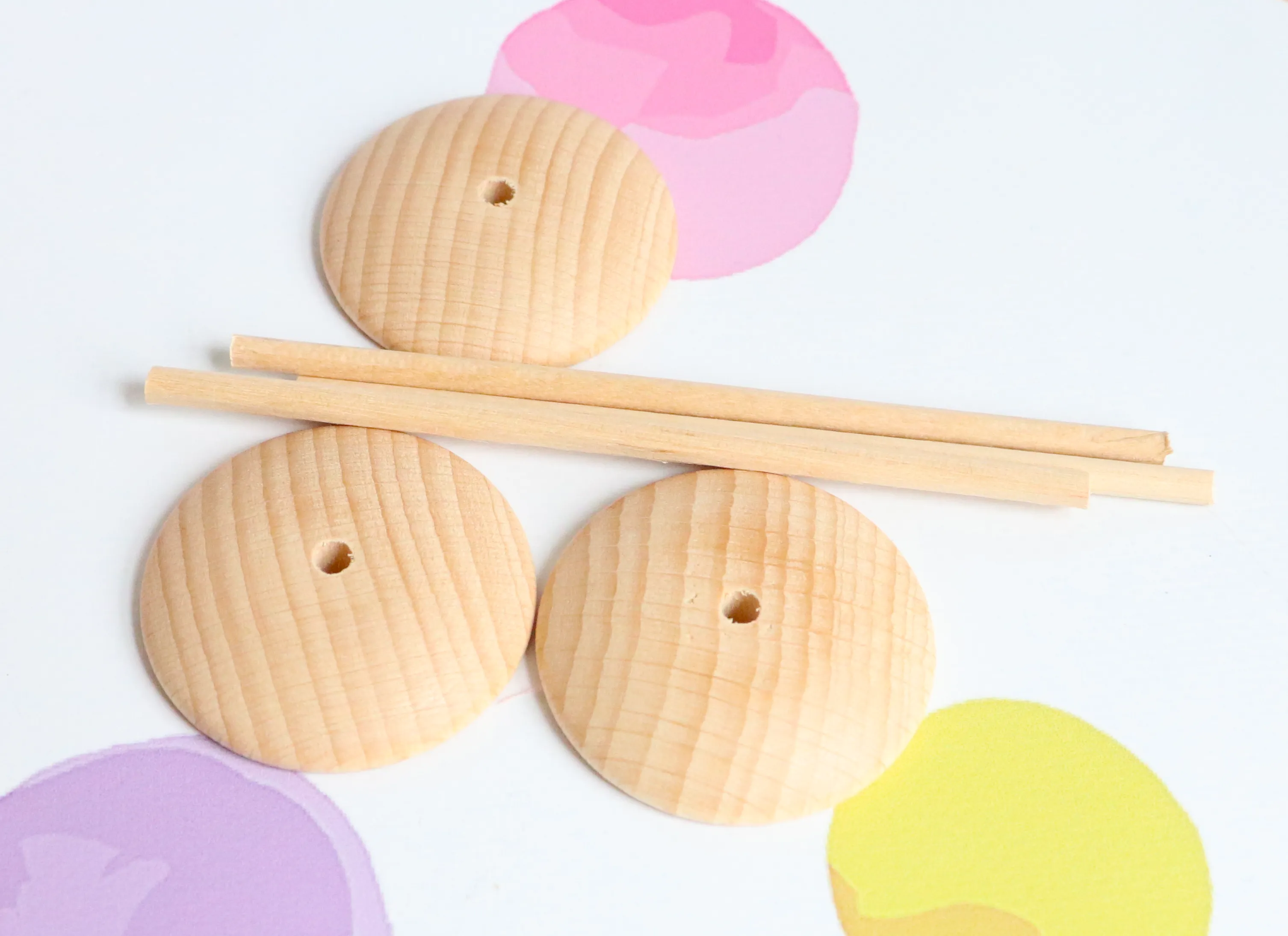 Wooden stands for mini mannequins