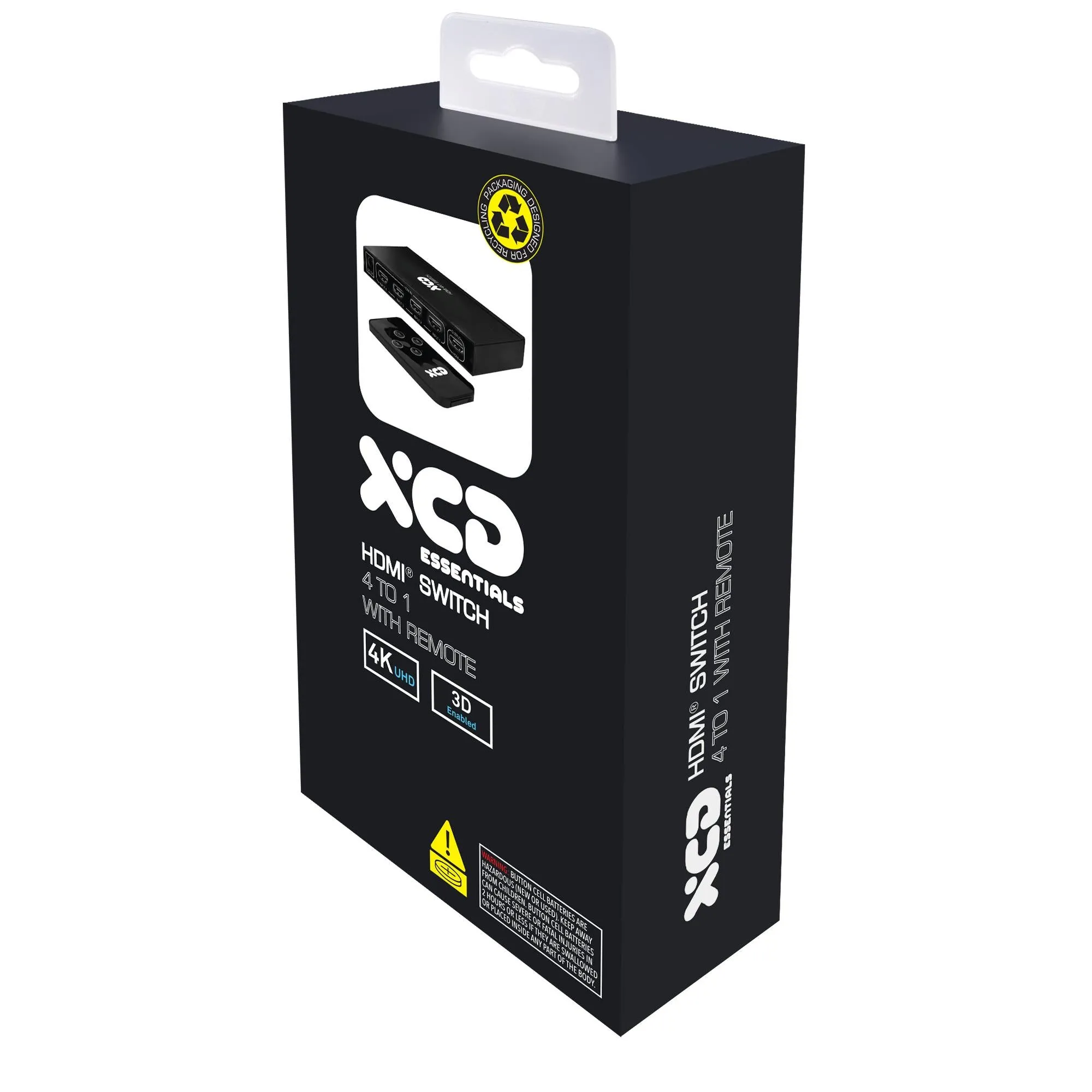 XCD Essentials HDMI 4 to 1 Splitter with Remote