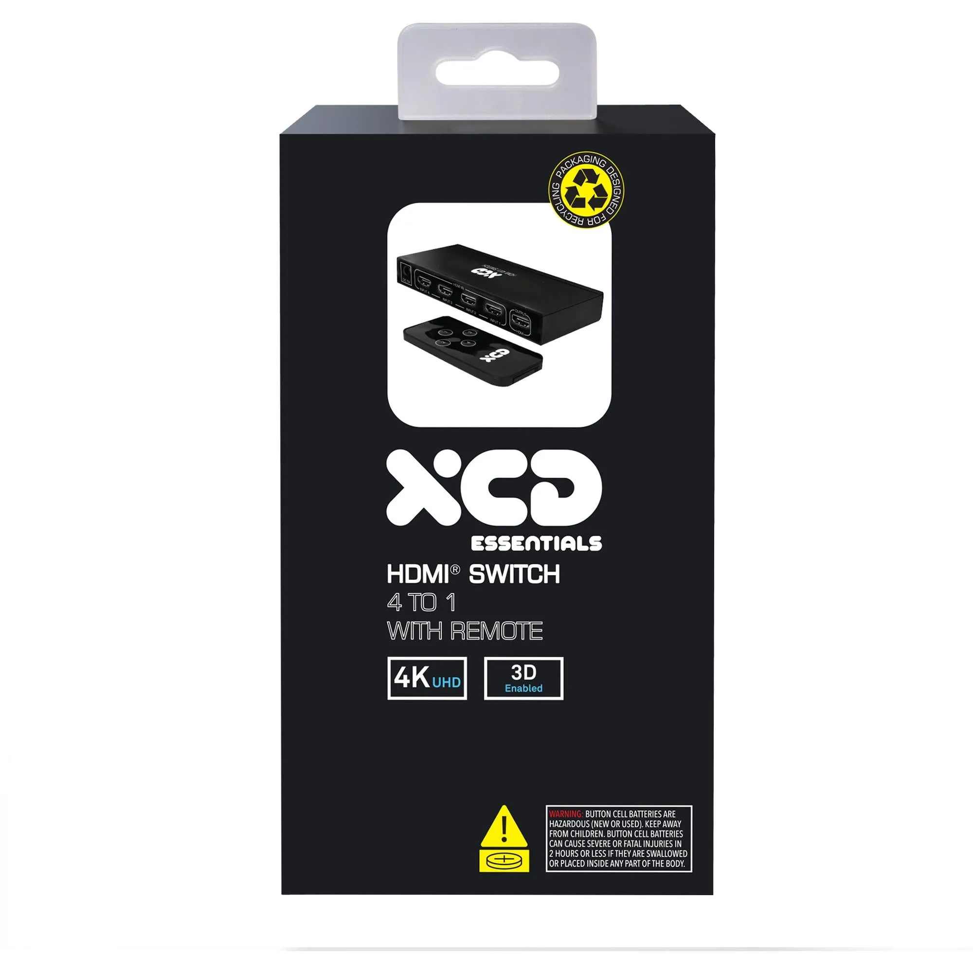 XCD Essentials HDMI 4 to 1 Splitter with Remote