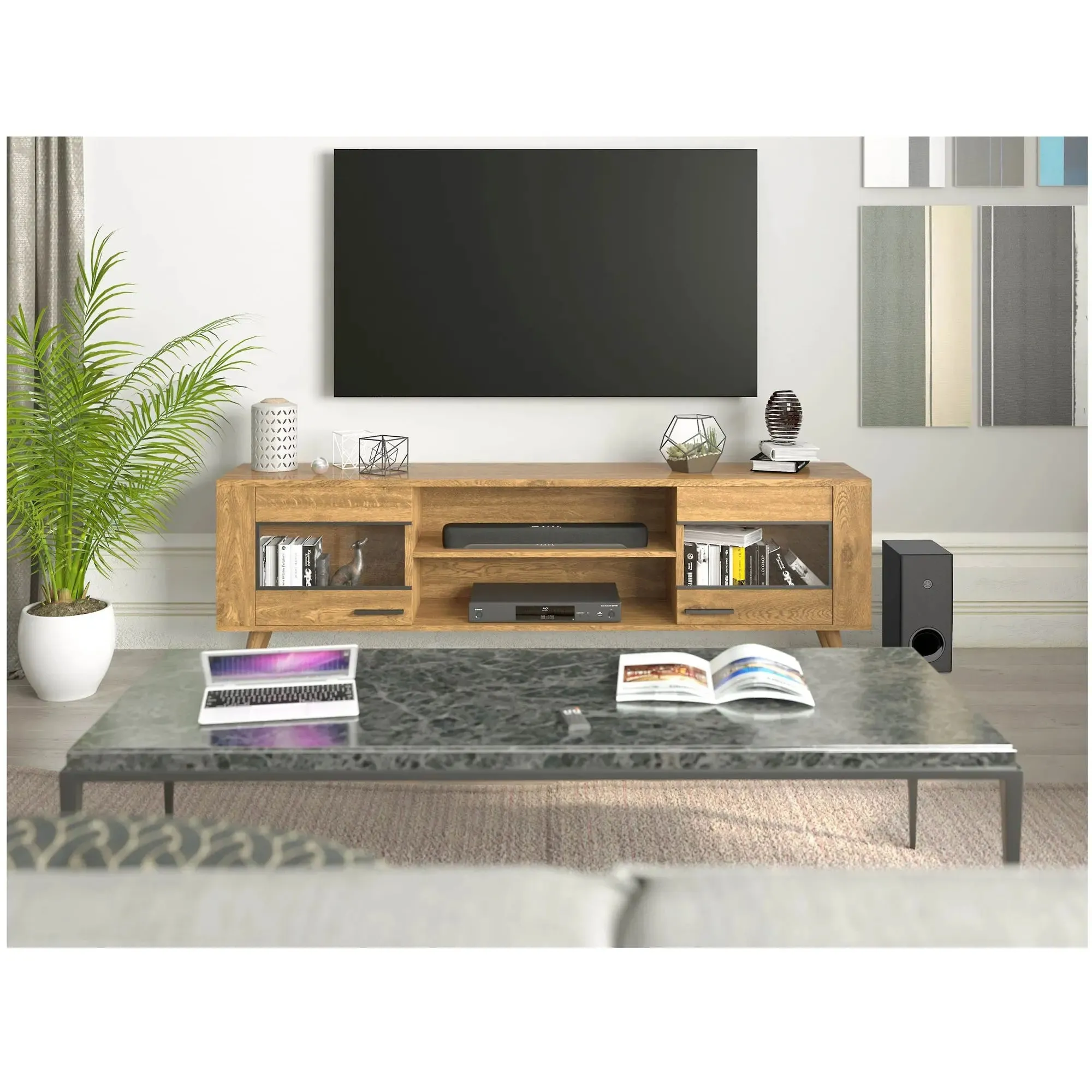 Yamaha SR-C30A Compact Sound Bar Bluetooth with Wireless Subwoofer Black