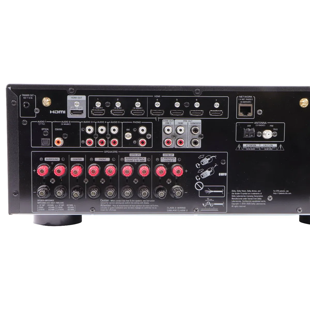 Yamaha TSR-700 7.1 Channel AV Receiver with 8K HDMI and MusicCast