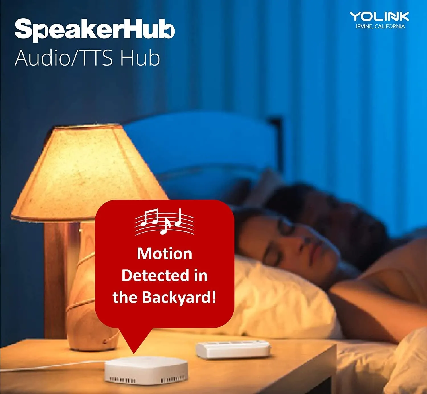 Yolink Lora Smart Outdoor Motion Sensor Starter Kit, Driveway Alert, Property Invasion/Tresspassing Detector, Email/Sms/Push Alerts, Alexa, IFTTT, Home Assistant: Includes (2) Sensors, (1) Speakerhub