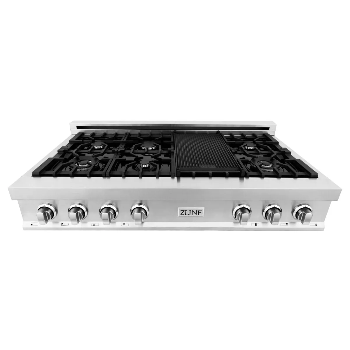 ZLINE 5-Piece Appliance Package - 48-Inch Rangetop, Refrigerator, 30-Inch Electric Wall Oven, 3-Rack Dishwasher, and Convertible Wall Mount Hood in Stainless Steel (5KPR-RTRH48-AWSDWV)